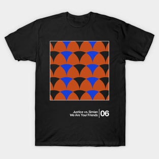 Justice vs Simian / Minimalist Graphic Artwork Design T-Shirt